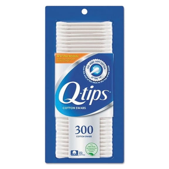 (12 pack) Q-tips Cotton Swabs, Hygiene Shield, For First Aid, Beauty and Baby, 100% Cotton, 300 Count