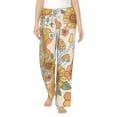 thumbnail image 2 of Goofa Groovy Hippie Flower Mushrooms Printed Soft Pajama Pants for Women, Wide Leg Comfy Casual Lounge Yoga Pants-XX-Large, 2 of 9