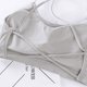 thumbnail image 5 of Sujetador deportivo sin costuras con tirantes finos cruzados y espalda envolvente con almohadilla para el pecho y sin aros para mujer, 5 of 6