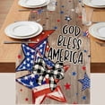 thumbnail image 4 of EGNMCR Memorial Day Decorations,4Th of July Decorations 4th Of July Decorative Tablecloth And Table Runner Independence Day Patriotic Table Linen Set Dining Table Home Decoration Linen runner, 4 of 5