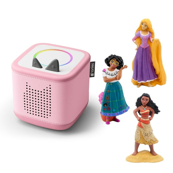 tonies Toniebox 2 Bundle with Encanto, Moana and Tangled – Cloud Pink (English)
