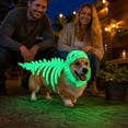 thumbnail image 4 of Pet Dinosaur Costume Soft Plush Dino Costume for Dogs Cats, Skeleton Dinosaur Halloween Outfit, Cute Pet Cosplay Clothing, Funny Dress Up Apparel for Medium Large Animals,Saffron, 4 of 6