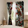 thumbnail image 3 of Feelyou Winter Pink Snowman Blackout Curtains Set of 2 (52x84 Each), Merry Christmas Window Curtains, Western Festival Holiday Curtains and Drapes, Window Curtains Home Decor, 3 of 6