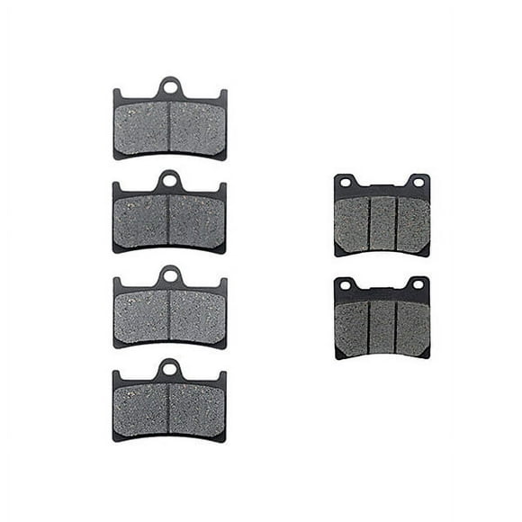 KMG Front + Rear Brake Pads Compatible with 1997 Yamaha YZF 1000 R Thunderace - Non-Metallic Organic NAO Brake Pads Set