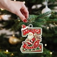 thumbnail image 3 of romoty Personalized Letter X Christmas Ornament, 3.15 in Acrylic Monogram Initial Tree Pendant with DIY Writeable Back for Xmas Tree Wreath Mantel Kids Stocking Stuffer Gift, 3 of 6