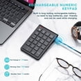 thumbnail image 3 of Teclado NuméRico InaláMbrico Bluetooth, Teclado NuméRico Delgado PortáTil de 22 Teclas para Computadora PortáTil, PC, Computadora de Escritorio, Notebook, 3 of 5