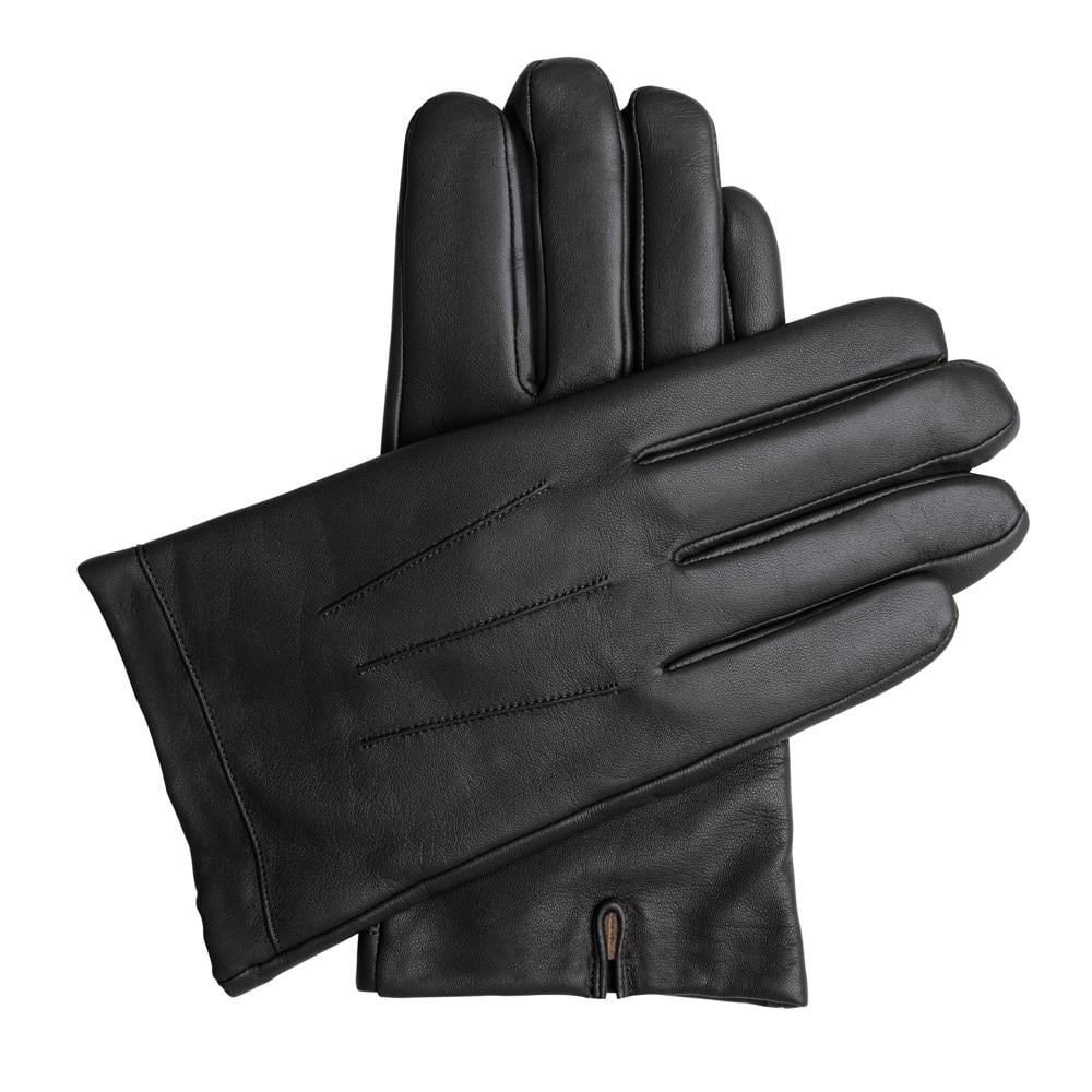 Men's Classic Leather Cashmere Lined Gloves Black