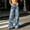 A06-Light Blue, variant on CALAFEBILA Womens Jeans Straight Leg Fashion Full-Length High Waist Jeans for Women Floral Printed Elastic Denim Pants Versatile Rhinestone Jeans 2025