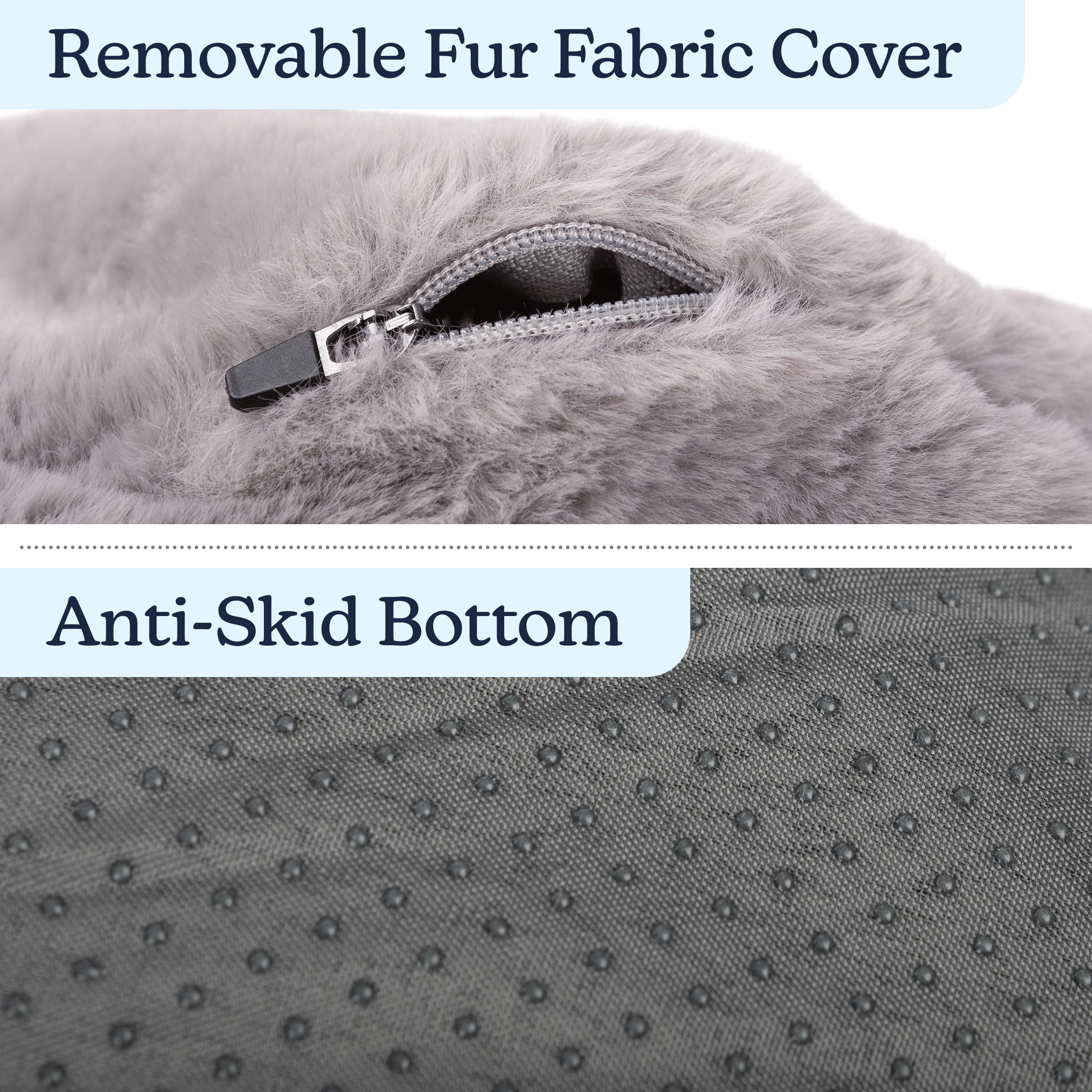 PETMAKER Dog Bed - Donut Dog Bed and Cat Bed for Small Pets (Gray)