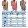 thumbnail image 2 of Askfv Women's T Shirt Dandelions Printed Shirt Casual Ruffle Sleeve T Shirts Blouse Tops, 2 of 3