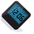 thumbnail image 4 of Reloj despertador de viaje Sincero con temperatura calendario fecha y semana Portátil y plegable blanco, 4 of 10