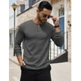 thumbnail image 5 of COOFANDY Men's Fashion Henley Shirts Long Sleeve Button T-Shirt Fashion Casual Basic Plain Tee Shirts, 5 of 10