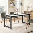 thumbnail image 4 of Tribesigns 70.8”Executive Desk, Large Office Computer Desk with Thicken Frame, Modern Simple Workstation Business Furniture for Home Office, White/Black, 4 of 7