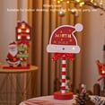 thumbnail image 3 of Xmas Table Lamp, Battery Operated North Poles Sign Light Composite Wood  for Fireplace, 3 of 7