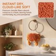 thumbnail image 6 of REGALWOVEN Cute Animal Chenille Hanging Hand Towels, Cartoon Fuzzy Ball Hand Towel, Soft Absorbent Decorative Bathroom Towels 1 Pc Orange 9" x 12", 6 of 6