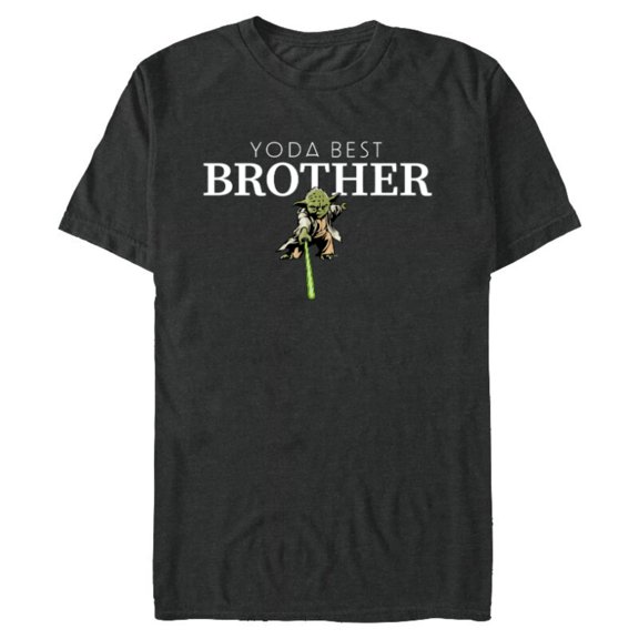 Star Wars Yoda Best Brother Lightsaber Gift for Family- Short Sleeve Blended T-Shirt for Adults - Customized-Dark Heather