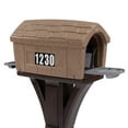 thumbnail image 4 of Simplay3 Washed Stone and Espresso Plastic 2-Slot Post Mounted Mailboxes, Rust Resistant, 4 of 7