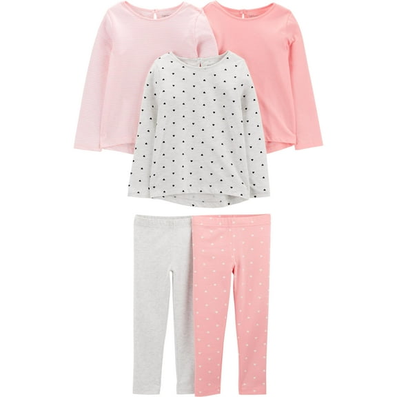 Carter's Child of Mine Toddler Girl Outfit Set, 5-Piece, Sizes 12M-5T