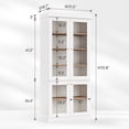thumbnail image 5 of ivaniti Kitchen Pantry Cabinet 6-Layer Storage Cupboard with Adjustable Shelves and Glass Doors,71”Wooden Hutch for Dining Room,White,Set of 2, 5 of 7
