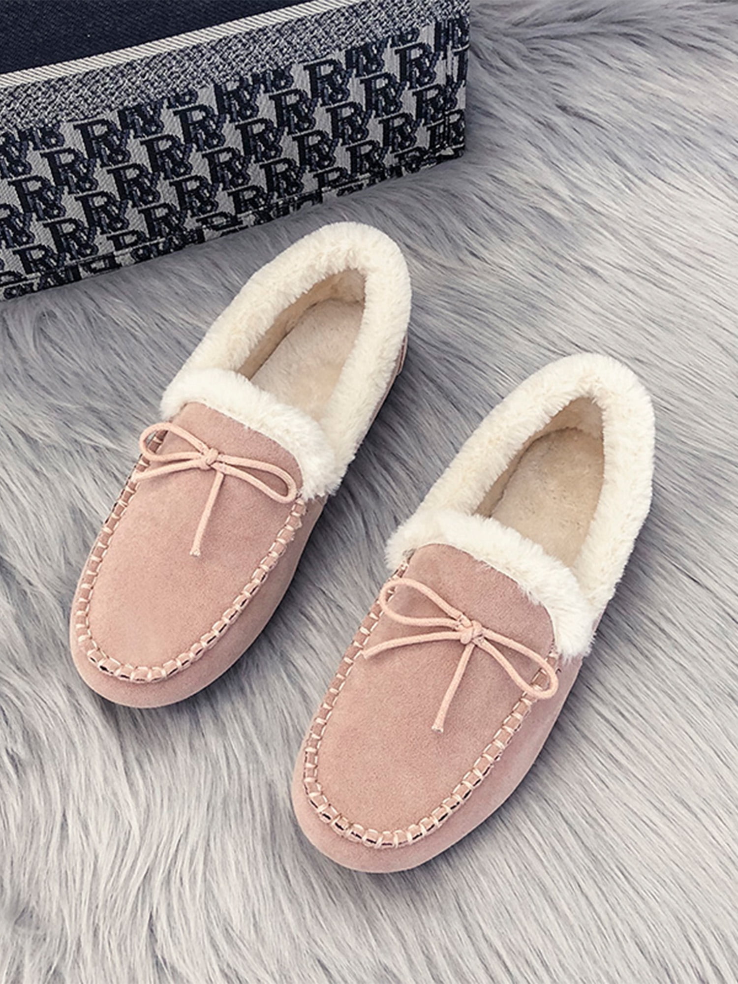 Fleece lined moccasins womens Clearance
