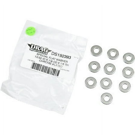 Drag Specialties DS192394 Flat Chrome Washers - 11/32in. I.D. - 1in. O.D. - 5/64in. thick