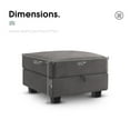 thumbnail image 2 of HONBAY Velvet Square Ottoman Module for Modular Sectional Sofa, Storage Footrest, Dull Grey, 2 of 6