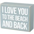 thumbnail image 1 of Letrero decorativo Primitives de Kathy con texto en inglés «I Love You Beach», 1 of 2