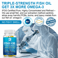 thumbnail image 3 of Omega 3 Fish Oil 1000mg - Fish Oil Supplements - Highly Purified EPA 190mg & DHA 125mg - Heart & Brain Support - Mercury Free & Non-GMO,120 Softgels, 3 of 7
