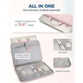 thumbnail image 3 of BAGSMART 15-16" Laptop Shoulder Bag Laptop Sleeve Case with Zipper, Protective Laptop Case Cover Computer Bag Compatible with Macbook Air/Pro 15.6 inch, Shoulder Strap, Baby Pink, 3 of 7