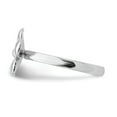 thumbnail image 3 of Sterling Silver Stackable Expressions Polished Orange Enameled Flower Ring - Size 6, 3 of 3