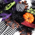 thumbnail image 6 of Onedor Happy Halloween Wreath 39 Inch Witch Hat Legs Pumpkin Door Decorations Artificial Handmade Wreath for Front Door or Indoor Wall Decor, 6 of 7