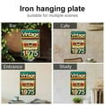 thumbnail image 4 of 1pc Vintage Style Metal Sign - Iron, 1975, Rustic Metal Wall Decor - Perfect for Home, Bar, Cafe, Garage, Farmhouse Walls, Retro Cassette Tape Design, Room Decor, 4 of 7
