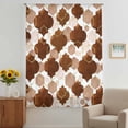 thumbnail image 2 of Brown Geometric Moroccan Sheer Curtains 72 Inches Long, Abstract Art Coffee Ombre Modern Light Filering Curtains, Breathable Simi Curtain Privacy Drapes for Living Room Bedroom Window Treatment, 2 of 9