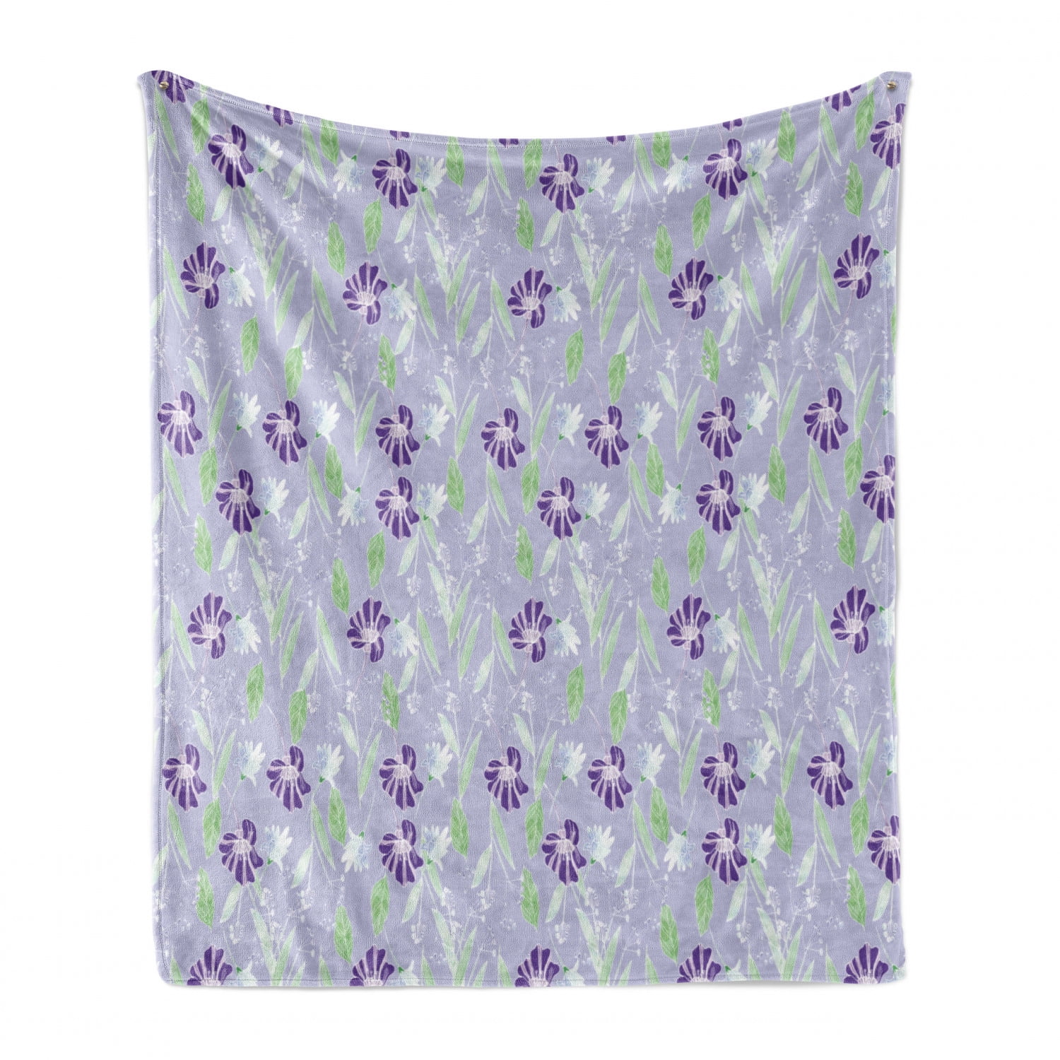 Lilac Tones Peduncles Hand Picked Flowers Sketch Style Pattern 50 x 60 Cozy Plush for Indoor and Outdoor Use Ambesonne Floral Soft Flannel Fleece Throw Blanket Ceil Blue Multicolor