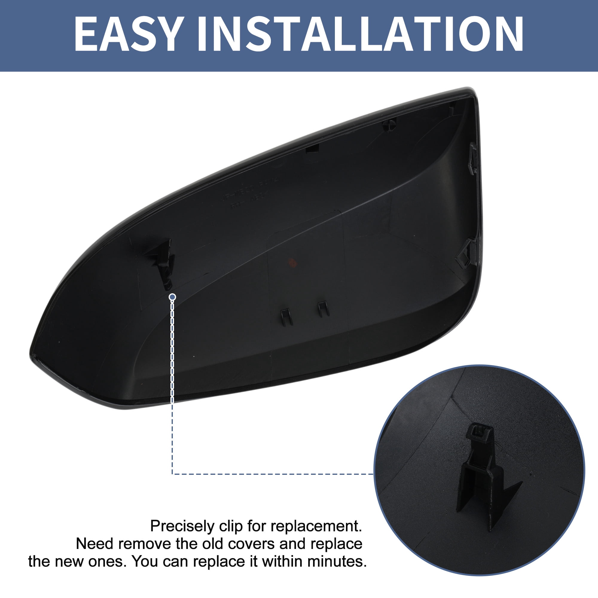 Unique Bargains ABS Side Mirror Cover Cap for Toyota RAV4 2019-2025 Right Side