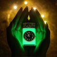 thumbnail image 3 of Luminous Watch Dial LED Rocker Lighter Refillable Butane Windproof Double Flame Lighter Mens Retro Stylish Accessory Gift, 3 of 5