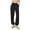 Black, variant on Sweatpants for Women Solid Color Elastic Waist Sports And Leisure Belt Pocket Threaded Ankle Pants