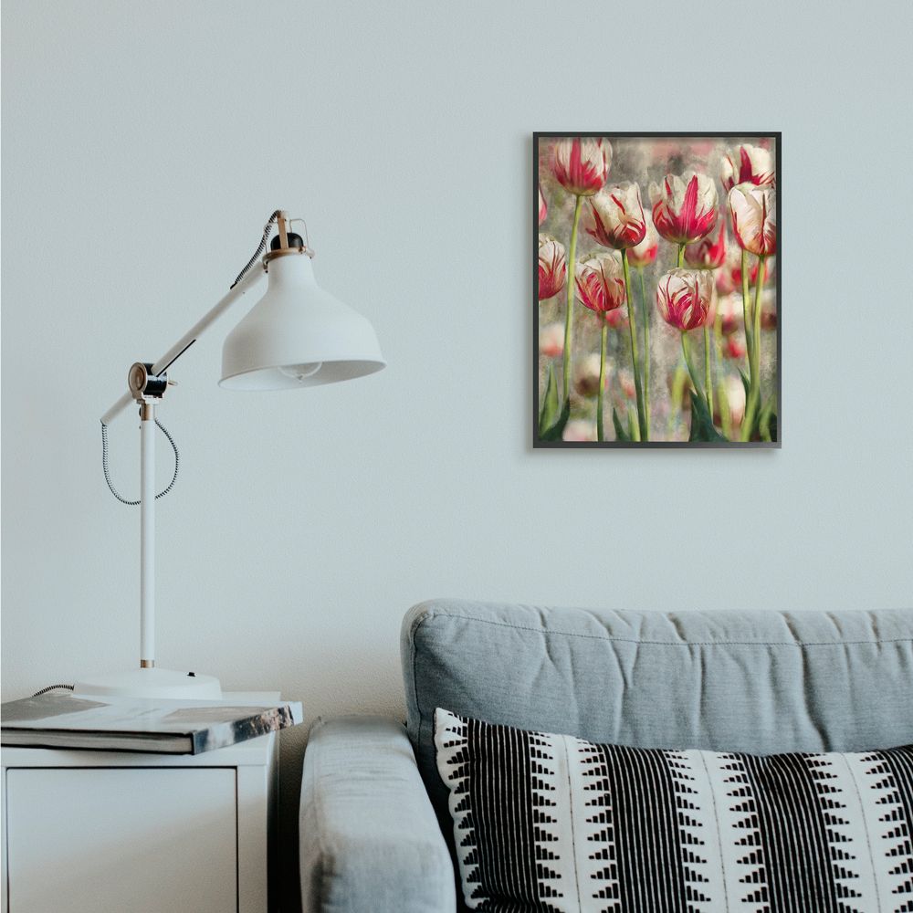 Stupell Industries Spring Tulips in Flower Field Pink White Designed by Ziwei Li