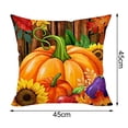 thumbnail image 3 of Bobasndm 4Pcs Fall Decorative Pillow Covers 18"x18" Farmhouse Decor Pumpkin Apples Sunflower Truck for Fall Thanksgiving Home, 3 of 9
