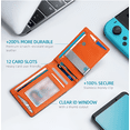 thumbnail image 4 of North Care Men's Wallet- RFID - Money Clip, Larger Capacity up to 12 Cards- Color Orange, 4 of 6