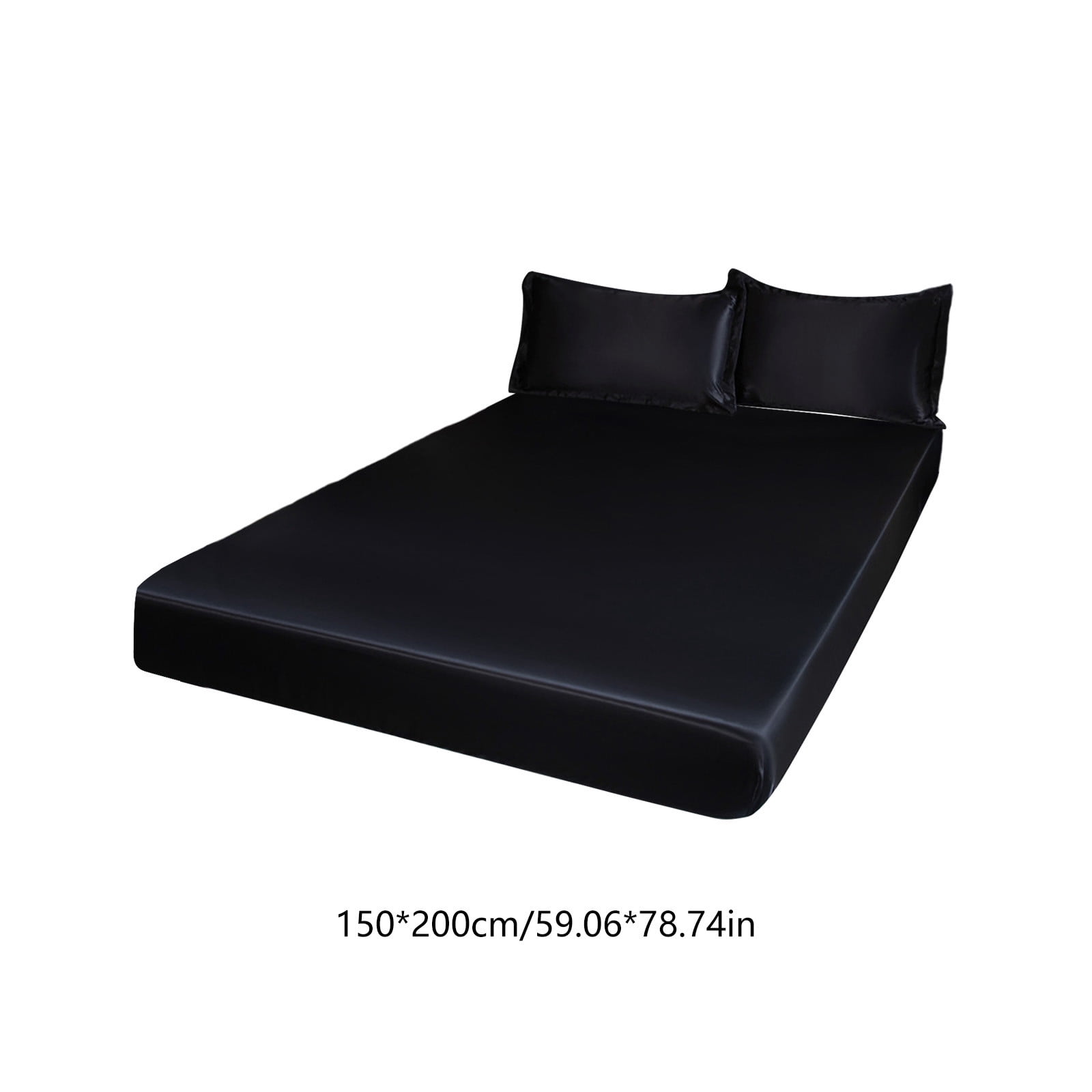 YiJuHui Queen Size Sheets Set 4 Piece Satin Deep Pocket Cooling Bed Sheets for Hot Sleepers, Brushed Microfiber Soft Wrinkle-Free Bedding Set, Luxury Hotel Style Sheets for Master Bedroom