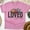Azalea, variant on Loved John 3:16 Christian Floral Bible Verse T-Shirt, Light Pink, Size M