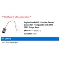 thumbnail image 2 of Engine Crankshaft Position Sensor Connector - Compatible with 1995 - 2005 Dodge Neon 1996 1997 1998 1999 2000 2001 2002 2003 2004, 2 of 2
