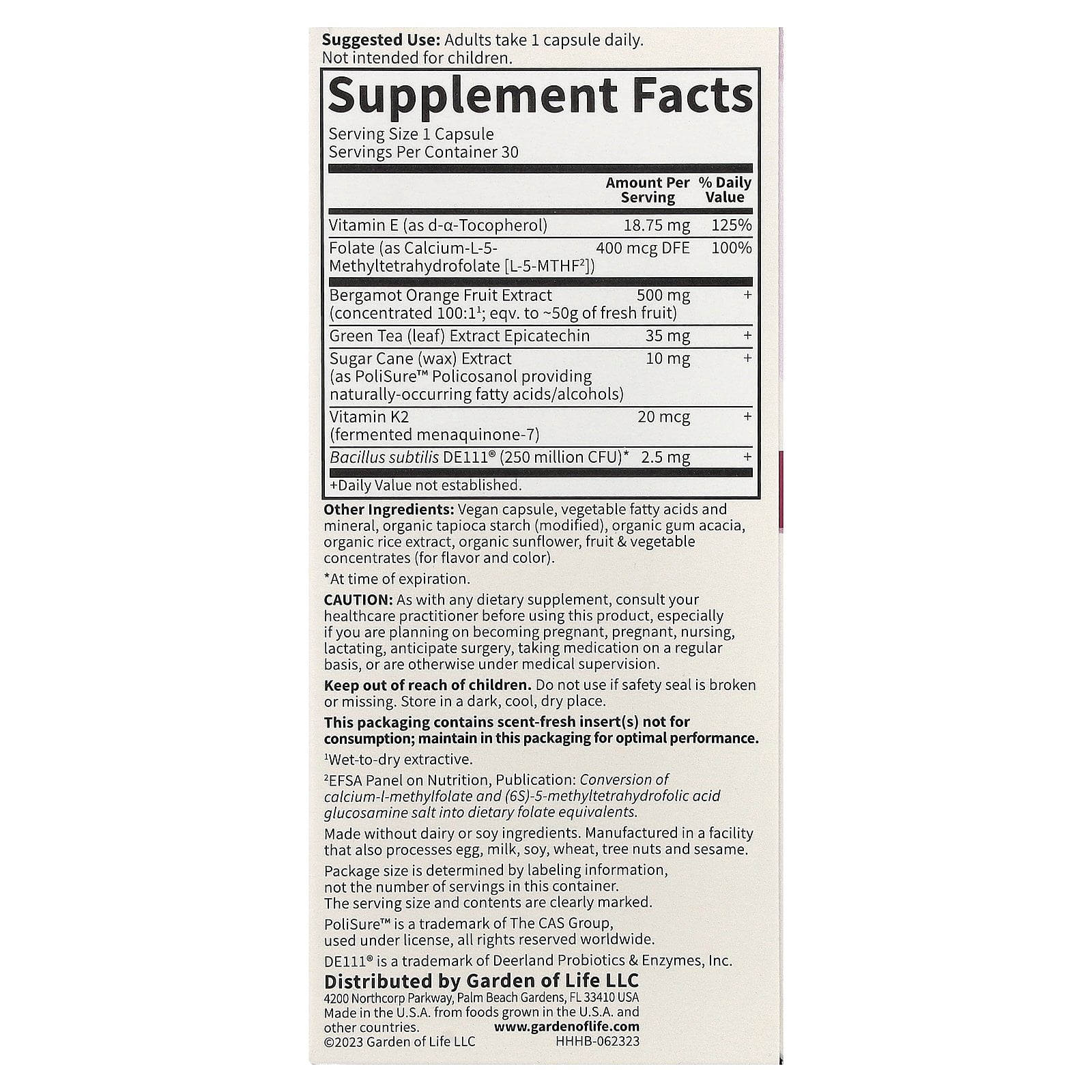 Garden of Life Herbals, Heart Health, Sweet Citrus, 30 Vegan Capsules