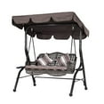 thumbnail image 2 of 78"x50" Outdoor Swing Cover Replacement UV30+ 180gsm Canopy Top for Porch Patio Garden Pool Seat (Coffee), 2 of 5