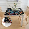 thumbnail image 2 of Acheng Butterfly Skull Moon Square Tablecloth Great for Home Kitchen/Parties/Holiday Dinner 100% Polyester Fiber 46*46, 2 of 8