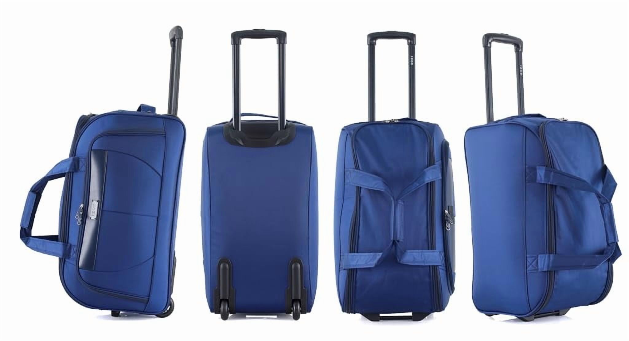 IZOD Carol Lightweight Soft Shell Rolling Duffel Bag with Wheels and Telescopic Handle – Travel-Ready Luggage Duffel