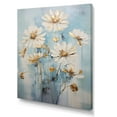 thumbnail image 2 of Designart "Natural Blue Symphony Of Zinnias II" Zinnias Canvas Wall Art, 2 of 7