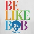 thumbnail image 3 of Teelocity Bob Ross Be Like Bob Rainbow Words White Short Sleeve Graphic Tee, 3 of 4