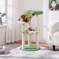 thumbnail image 2 of Yaheetech 35.6″ Tall Ocean Cat Tree with Detachable Clear Bowl, Army Green/Beige, 2 of 9